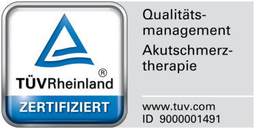 Logo TÜV Rheinland Akutschmerztherapie 